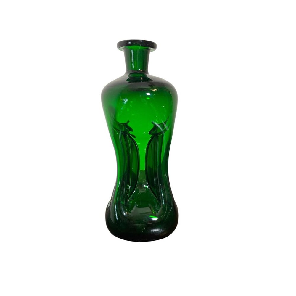 MCM Vintage 1960's Holmegaard Glass KLUK KLUK Jacob Bang Green Decanter
